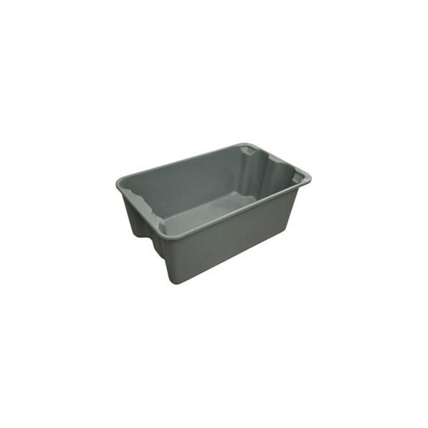 Mfg Tray Stack & Nest Storage Tote, 20-1/2 in L x 12-7/8 in W x 8 in H, Gray, Fiberglass, 10 PK 7804085172 - main